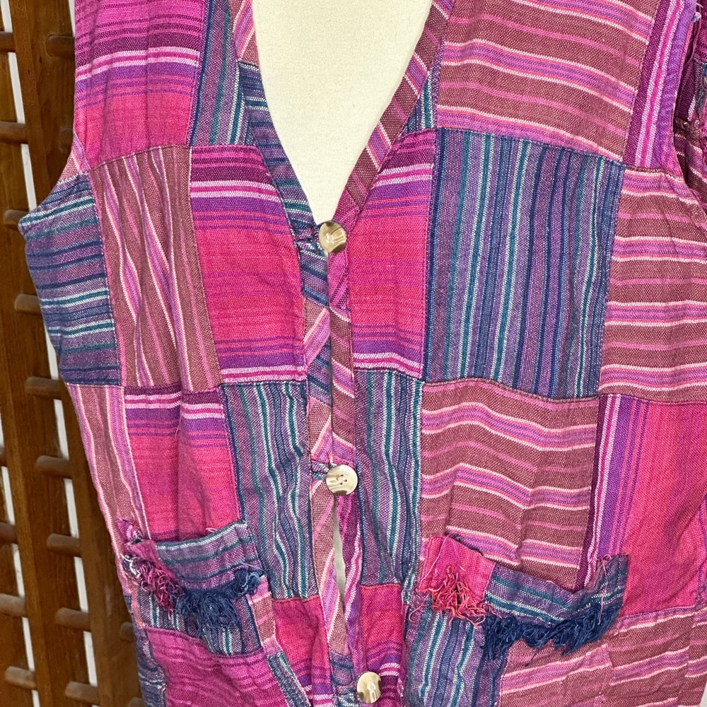 Vintage Men’s Stefano Vest Hippie 80’s Boho Native